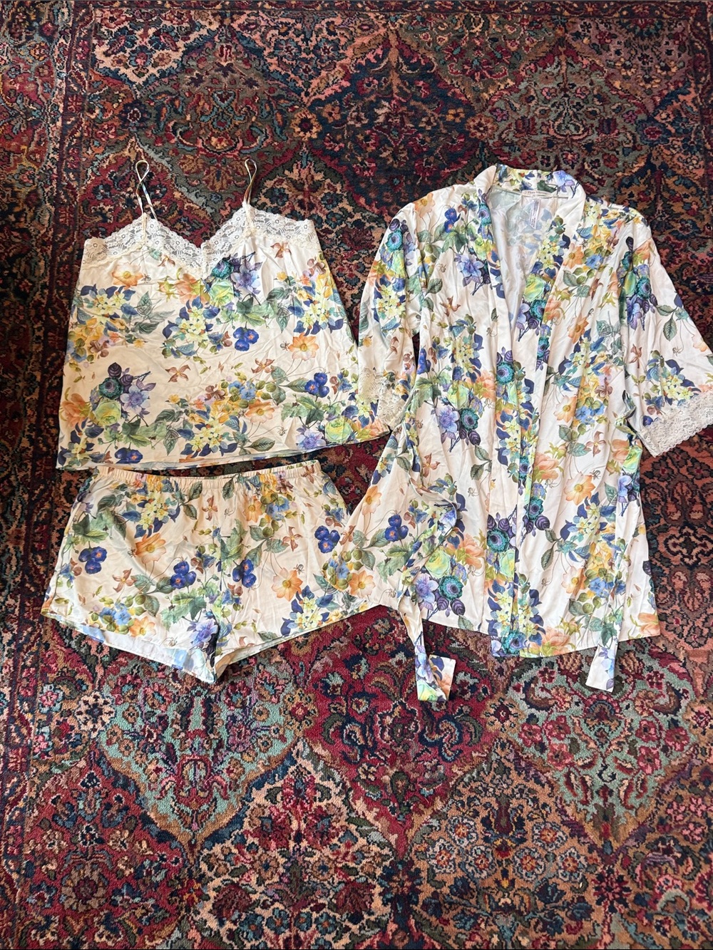 Flora Nikrooz Sabrina pajama travel set with robe large